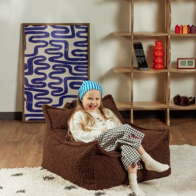 Fauteuil pouf Warm Hazel molletonné