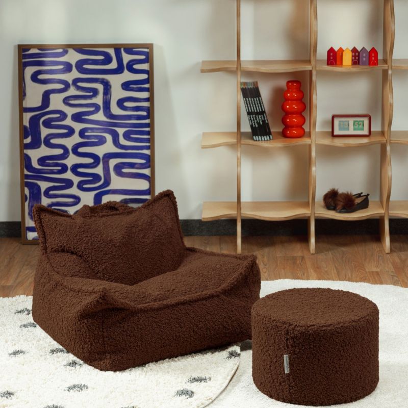 Fauteuil pouf Warm Hazel molletonné Wigiwama Ambiance 6