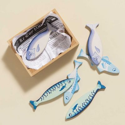 Cagette de poissons du marché en bois FSC