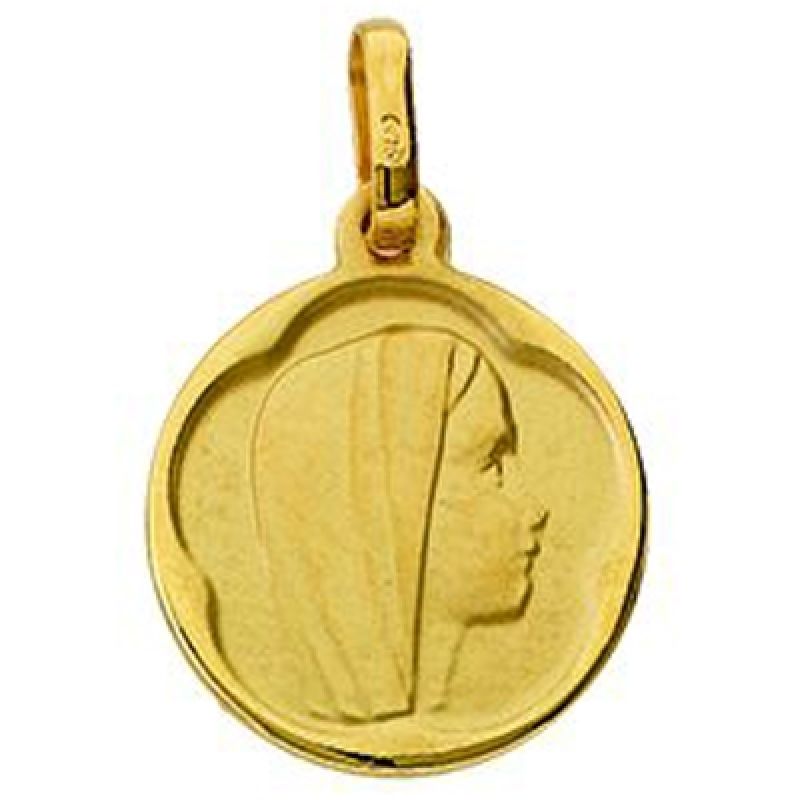 Médaille Vierge entourée vague (or jaune 375°) Berceau magique bijoux