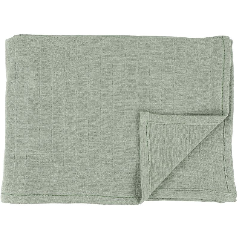 Lot de 2 langes en mousseline de coton Bliss Olive (110 x 110 cm) Trixie