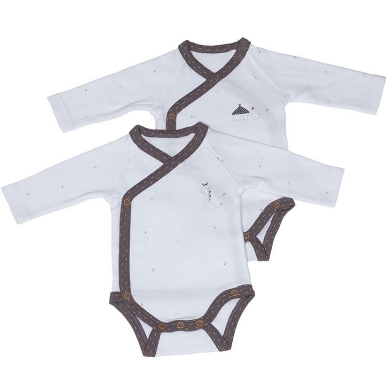 Lot de 2 bodies manches longues Kenza (3 mois : 36 cm) Sauthon