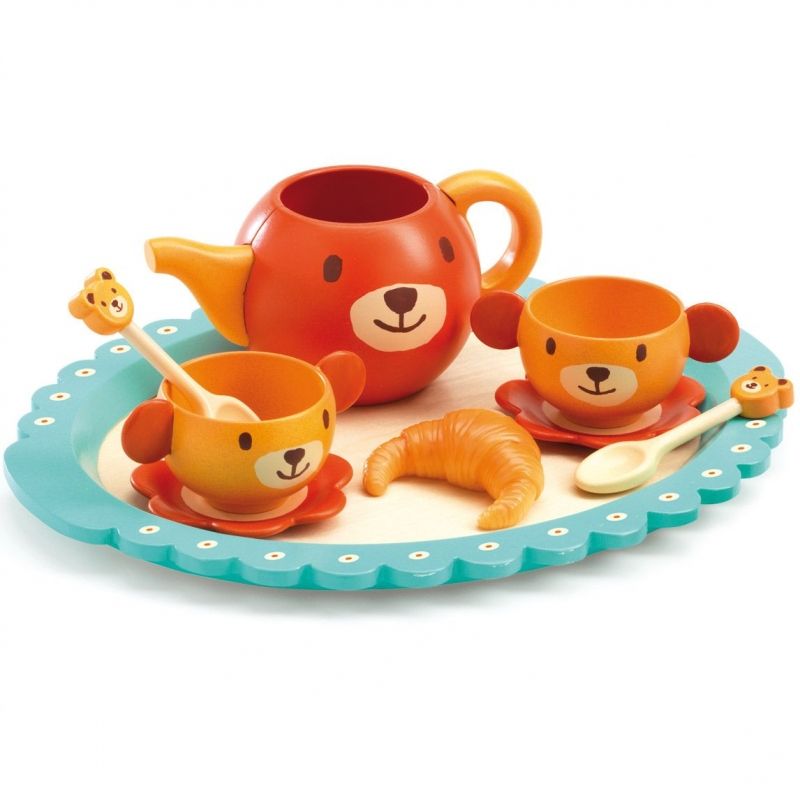 Dinette en bois et plastique Le goûter de Teddy Djeco