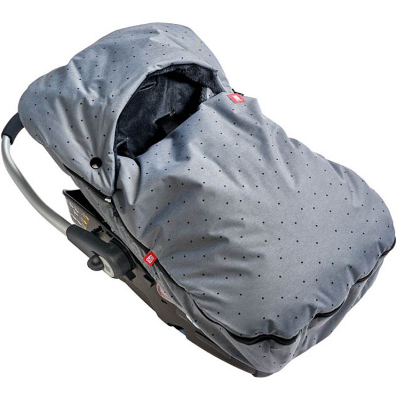 Chancelière cosy gris chiné à pois Dots (75 cm) Red Castle