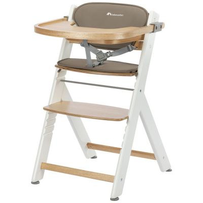 Chaise haute évolutive Timba 2 avec coussin Light Wood-Beige