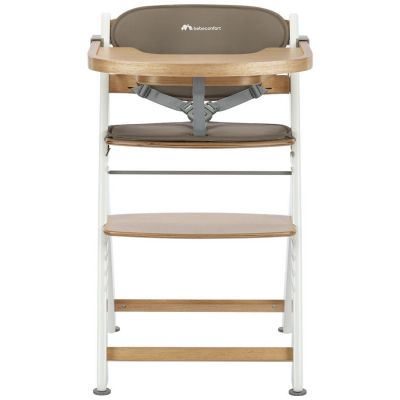 Chaise haute évolutive Timba 2 avec coussin Light Wood-Beige