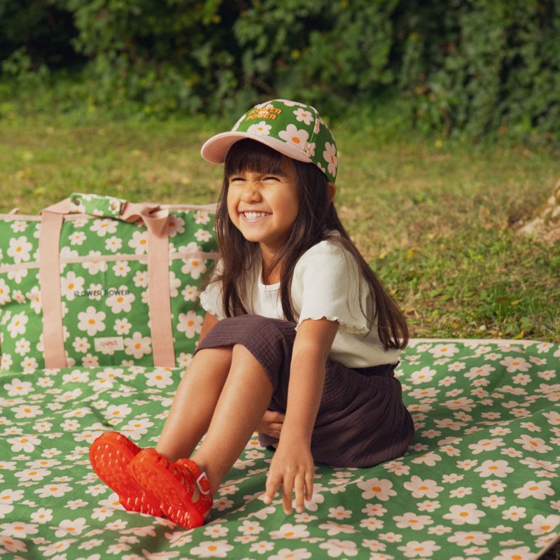 Casquette enfant Flower Power vert (3-6 ans) Chamaye Ambiance 5