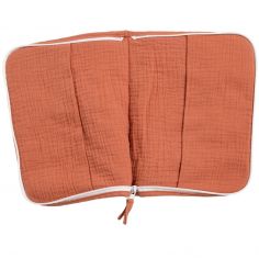 Protège carnet de santé Terracotta