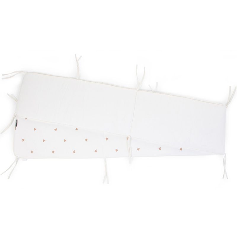 Tour de parc  Jersey coeurs dorés (35 x 340 cm) Childhome