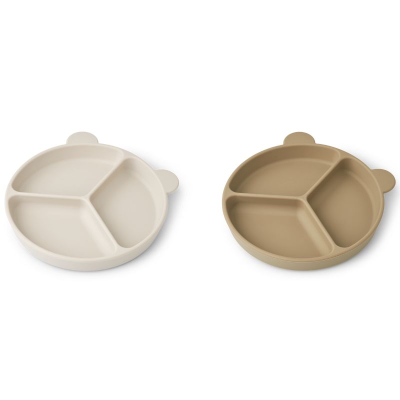 Lot de 2 assiettes à compartiments ventouse Stacy Sandy-Oat - Reconditionné Liewood Produit 3