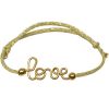 Bracelet cordon paillette Love goldfilled jaune (personnalisable) - Padam Padam