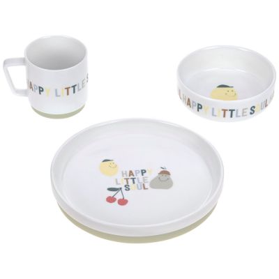 Coffret repas en porcelaine Happy Fruits Lässig 