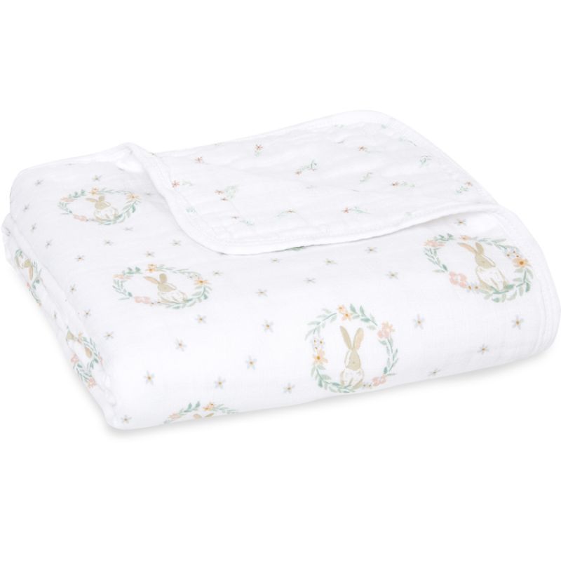 Couverture en coton essentials blushing bunnies (60 x 60 cm) aden + anais