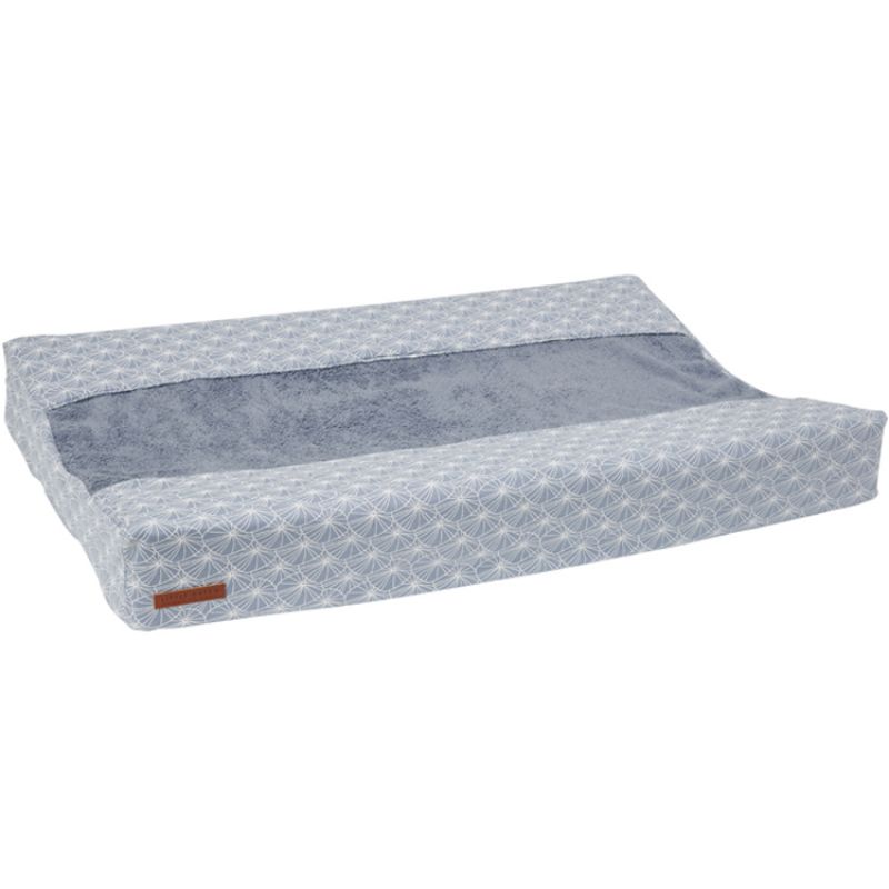 Housse de matelas à langer Lily Leaves blue (44 x 72 cm) Little Dutch