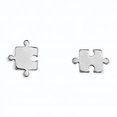 Boucles d'oreilles puzzle (argent 925°)
