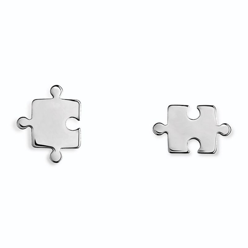 Boucles d'oreilles puzzle (argent 925°) Coquine