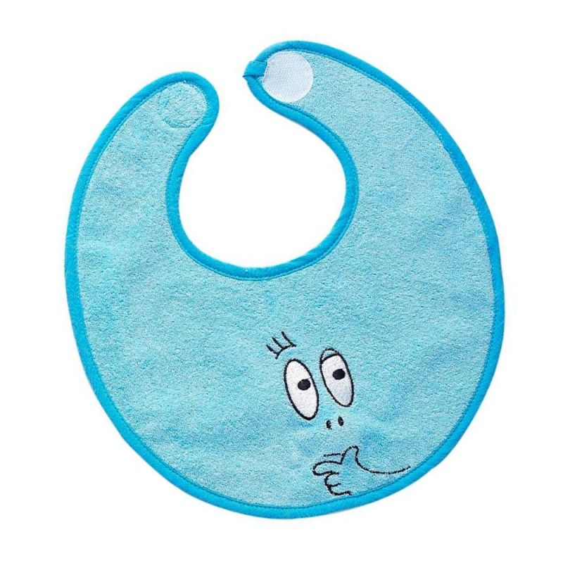 Bavoir naissance Barbibul bleu avec pouet Babycalin