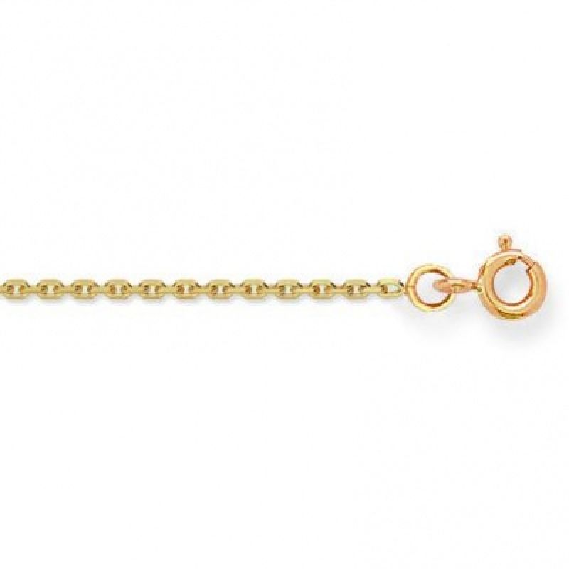 Chaîne maille forçat diamanté 40 cm (or jaune 375°) Berceau magique bijoux