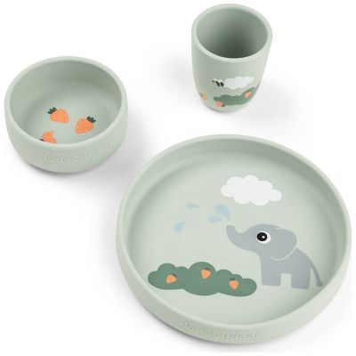 Coffret repas ventouse Elphee Vert - Reconditionné Done by Deer