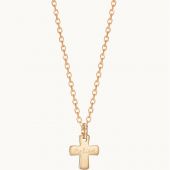 Collier Croix sur chaîne personnalisable (plaqué or)