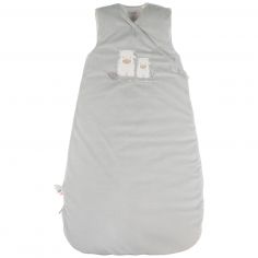 Gigoteuse vert sauge brodée en Veloudoux (100 cm) - Noukie's