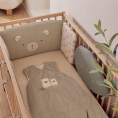 Gigoteuse vert sauge brodée en Veloudoux (100 cm)