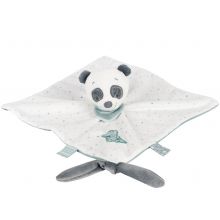 Doudou plat attache sucette panda Loulou (28 x 28 cm)  par Nattou