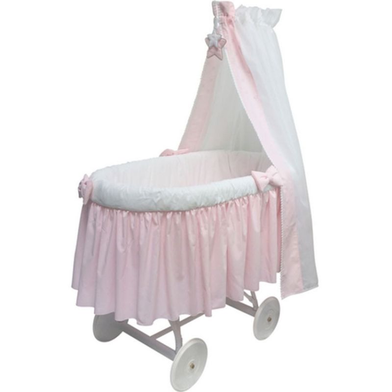 Berceau en rotin Ange rose Maison Nougatine
