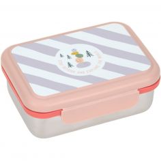 Boîte à goûter inox Sunny Explorer rose et pink - Lässig 