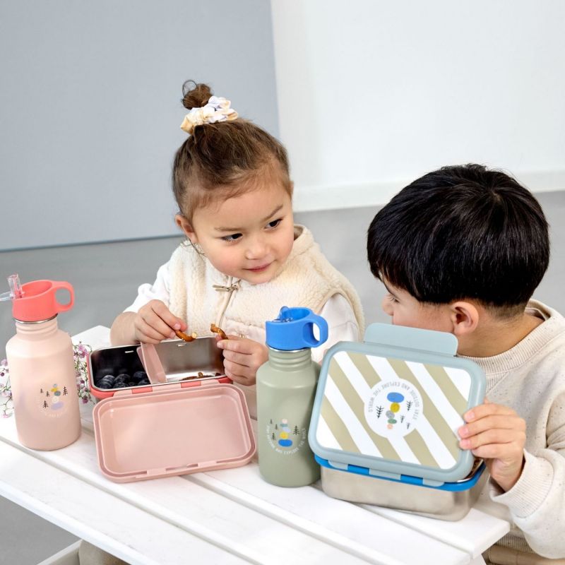 Boîte à goûter inox Sunny Explorer rose et pink Lässig Ambiance 7