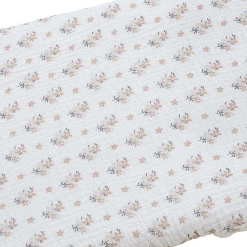 Drap-housse pour nacelle + lange Botton Fleurs Walking Mum Produit 5