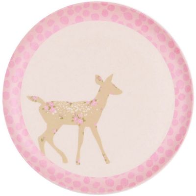 Petite assiette en bambou biche Doe (20,5 cm) Love Maé