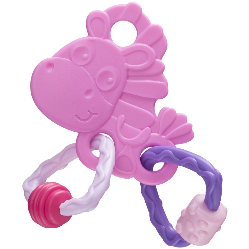 Anneau de dentition Clip Clop rose Playgro