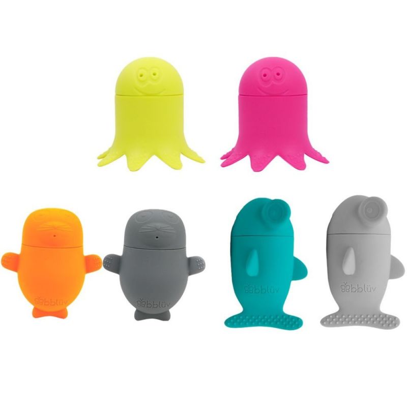 Jouets de bain en silicone Büddies (6 pièces) - Reconditionné BBLUV Produit 1