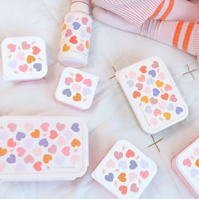 Lot de 4 boîtes à goûter Cœurs A Little Lovely Company Ambiance 7