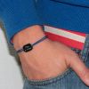 Bracelet cordon L'homme (argent brossé 925°)  par Petits trésors