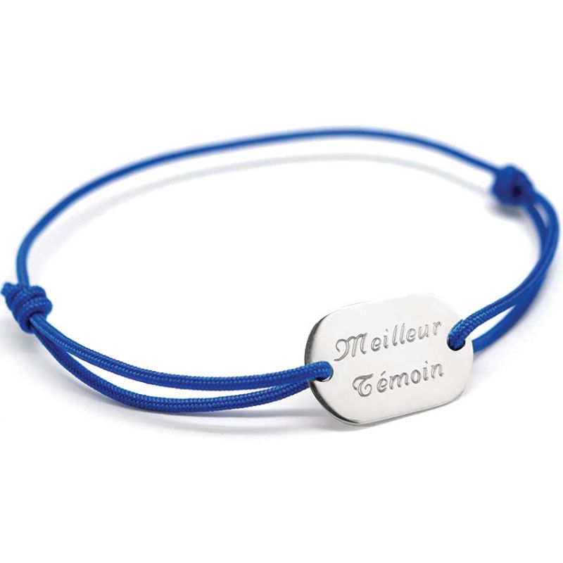Bracelet cordon L'homme (argent brossé 925°) Petits trésors