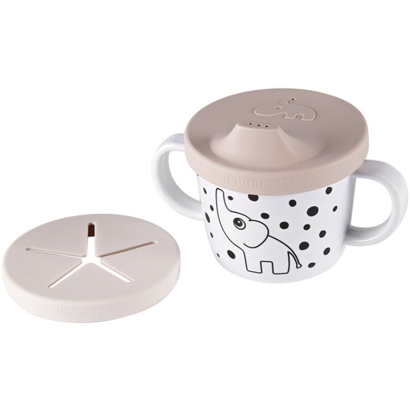 Tasse à bec 2 en 1 Happy Dots rose (230 ml) Done by Deer