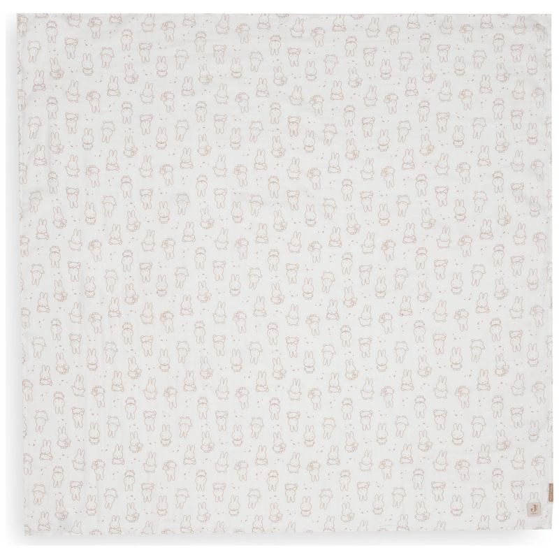 Lot de 2 maxi-langes en gaze de coton Miffy Moments Light Terra (115 x 115 cm) Jollein Produit 3