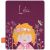 Variation Violet, jaune du produit Protège carnet de santé boucle d'or (personnalisable) de la marque L'oiseau bateau