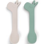 Lot de 2 cuillères en silicone Lalee vert