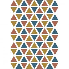 Stickers triangles dorés et bleus pétrole (29,7 x 42 cm)  par Lilipinso