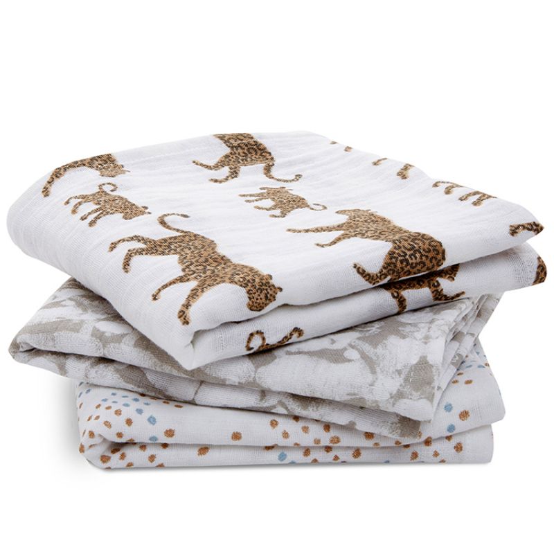 Lot de 3 langes en coton Hear Me Roar (70 x 70 cm) aden + anais