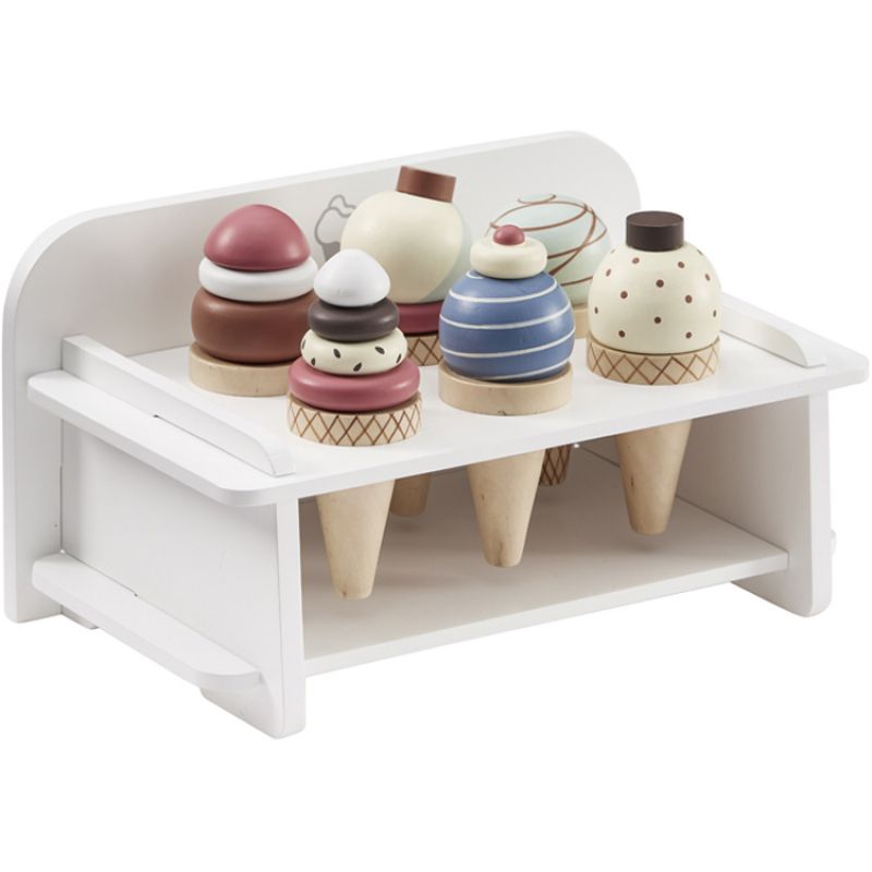 Glaces en bois avec présentoir Bistro (7 pièces) Kid's Concept