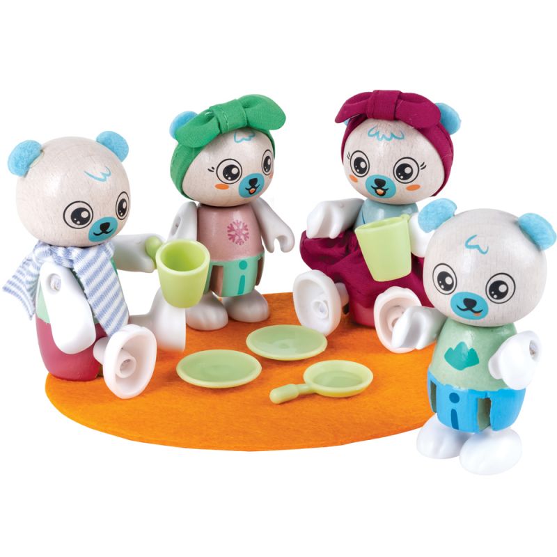 Famille des Ours polaires en matériaux renouvelables Hape Produit 1 grande taille