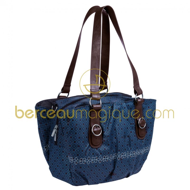 Sac à langer Whizzy Glam chocolat et bleu Lässig