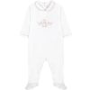 Pyjama léger blanc Feuille de lin (6 mois) - Tartine et Chocolat