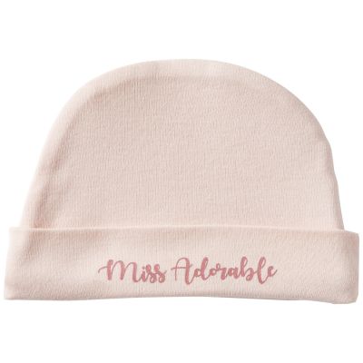 Bonnet doublé pur coton Miss Adorable blush