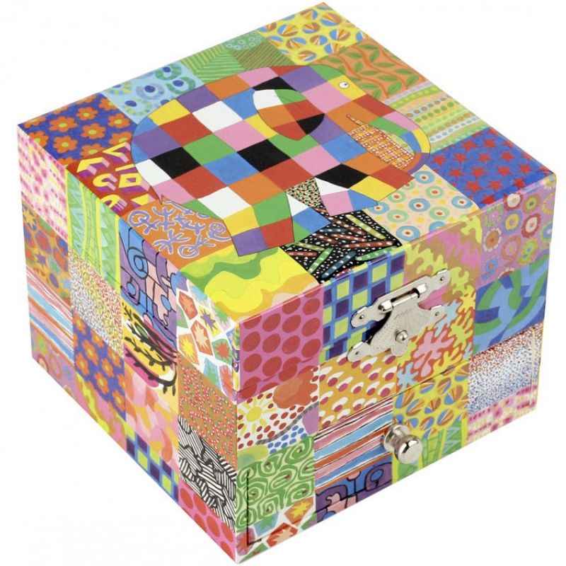 Coffret à bijoux cube Elmer Classic Trousselier