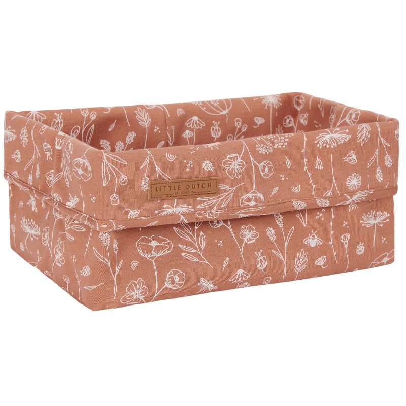 Panier de toilette Wild Flowers rouille (25 x 15 cm) Little Dutch